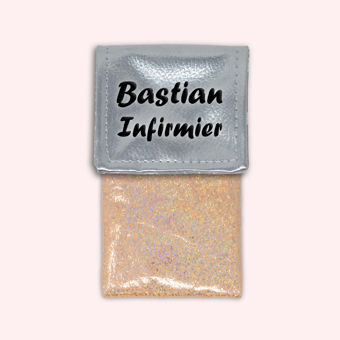 Pochette aimantée Argent métallisé
