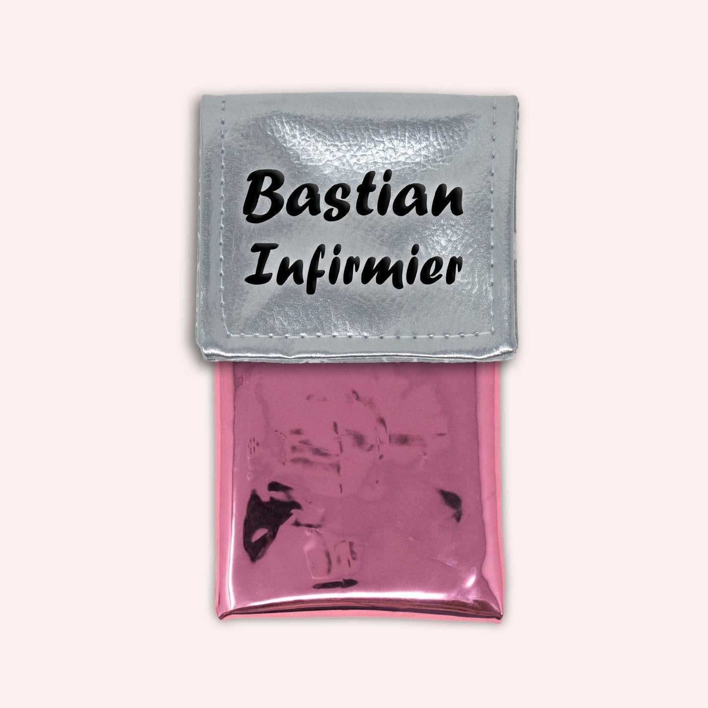 Pochette aimantée Argent métallisé