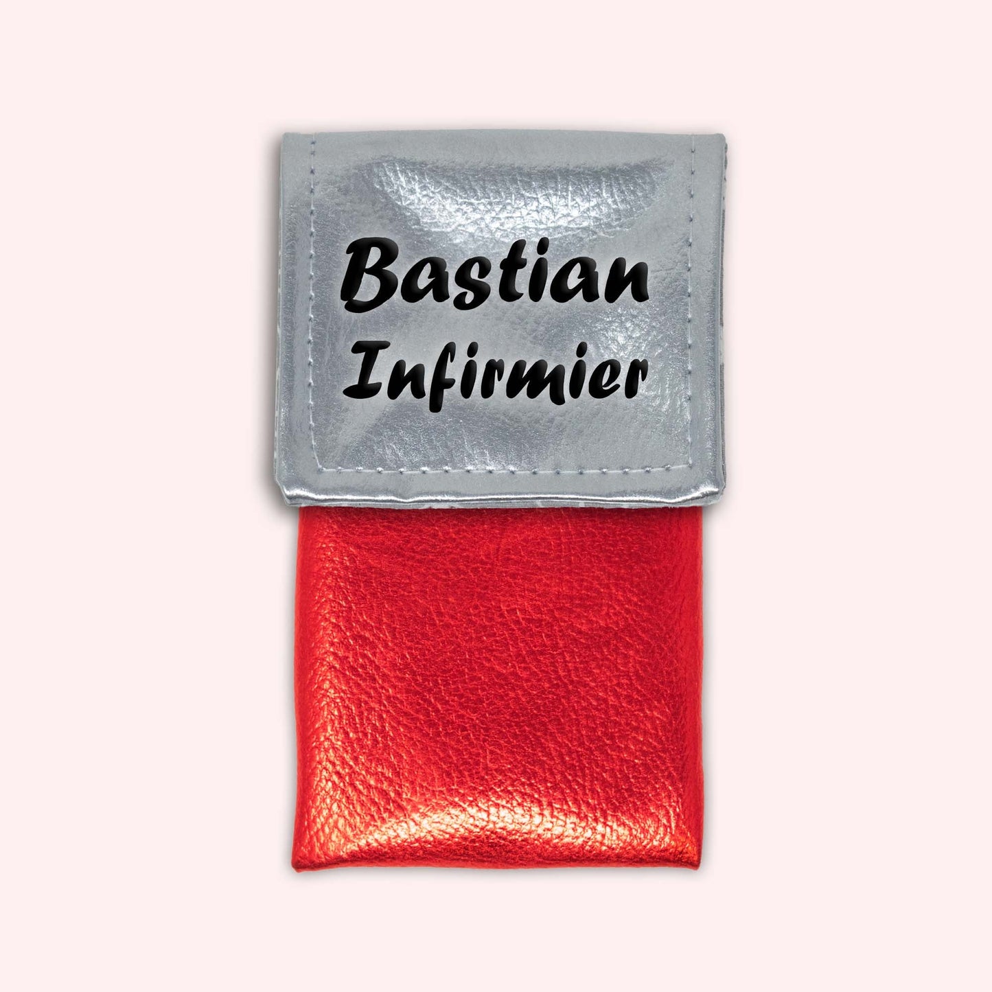 Pochette aimantée Argent métallisé