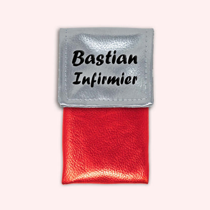 Pochette aimantée Argent métallisé