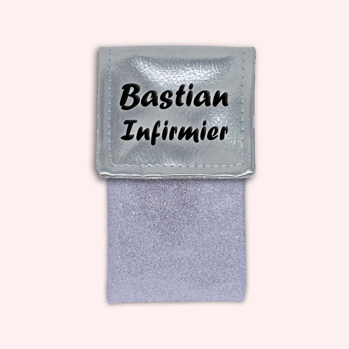 Pochette aimantée Argent métallisé