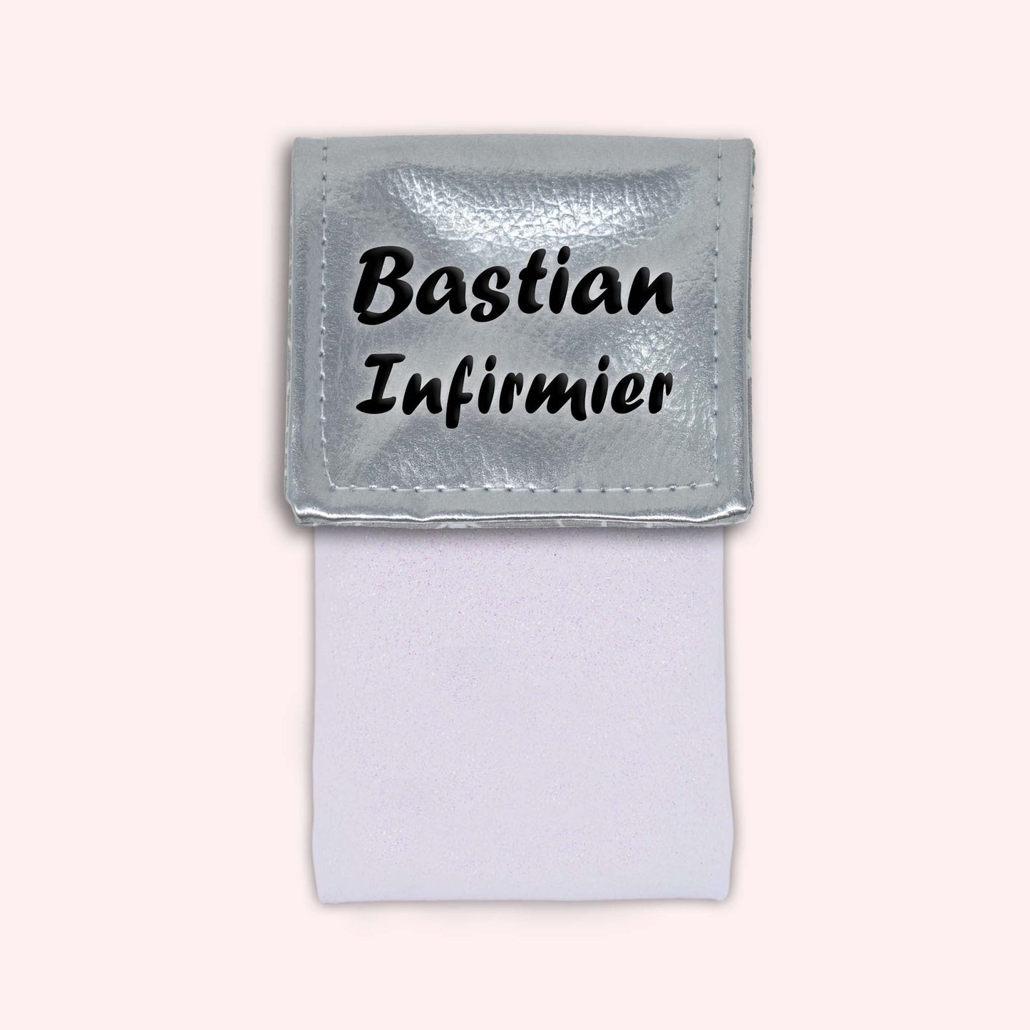 Pochette aimantée Argent métallisé