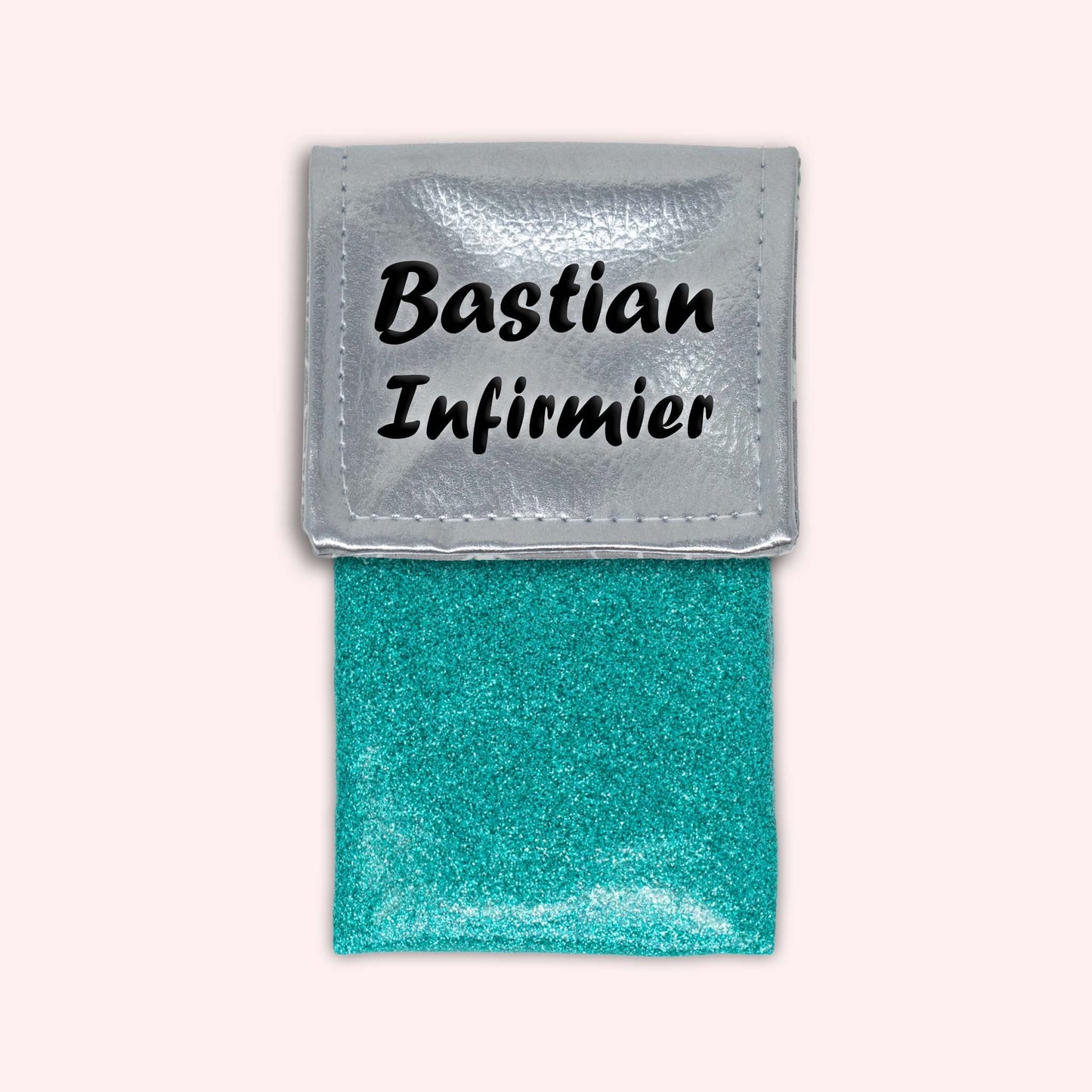 Pochette aimantée Argent métallisé
