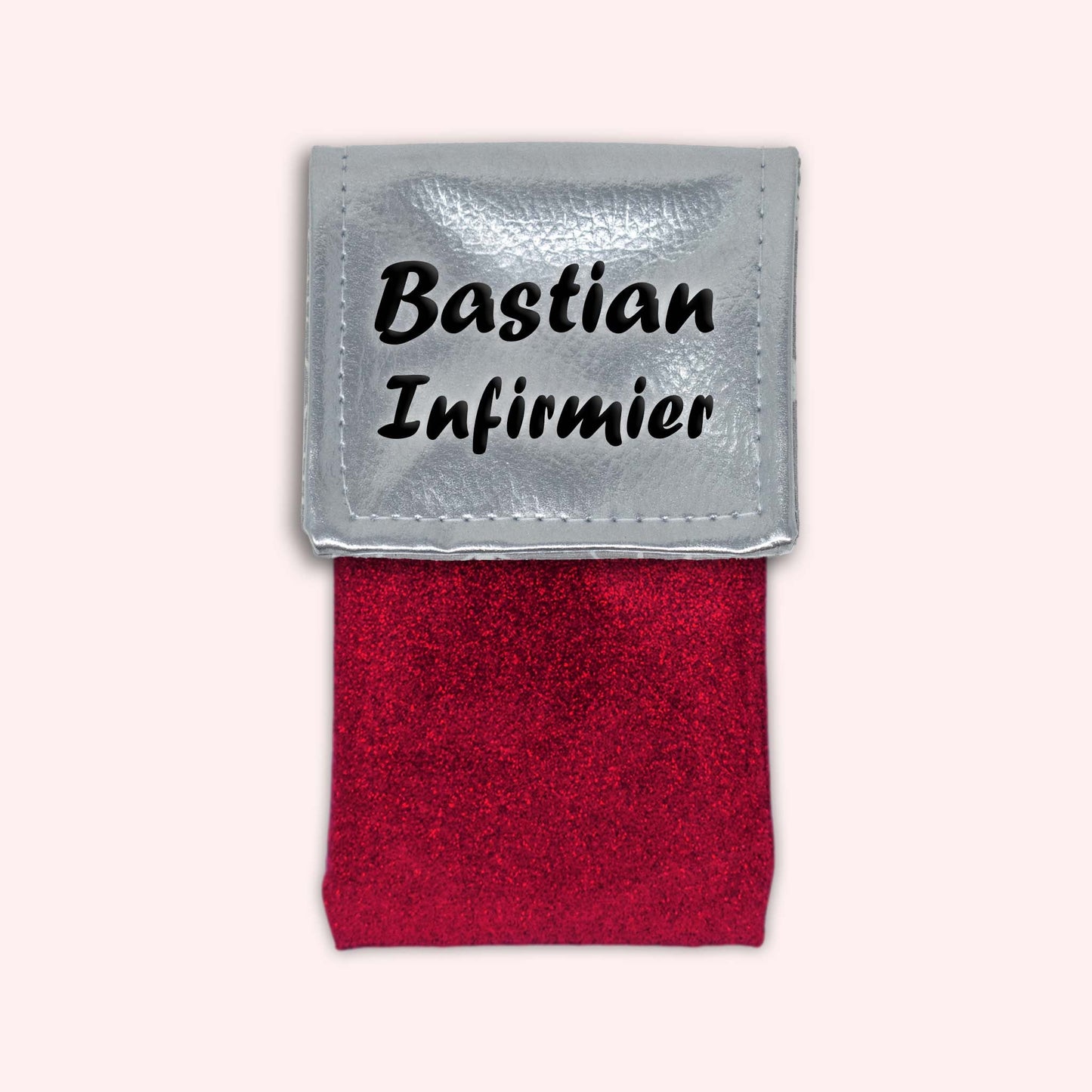 Pochette aimantée Argent métallisé