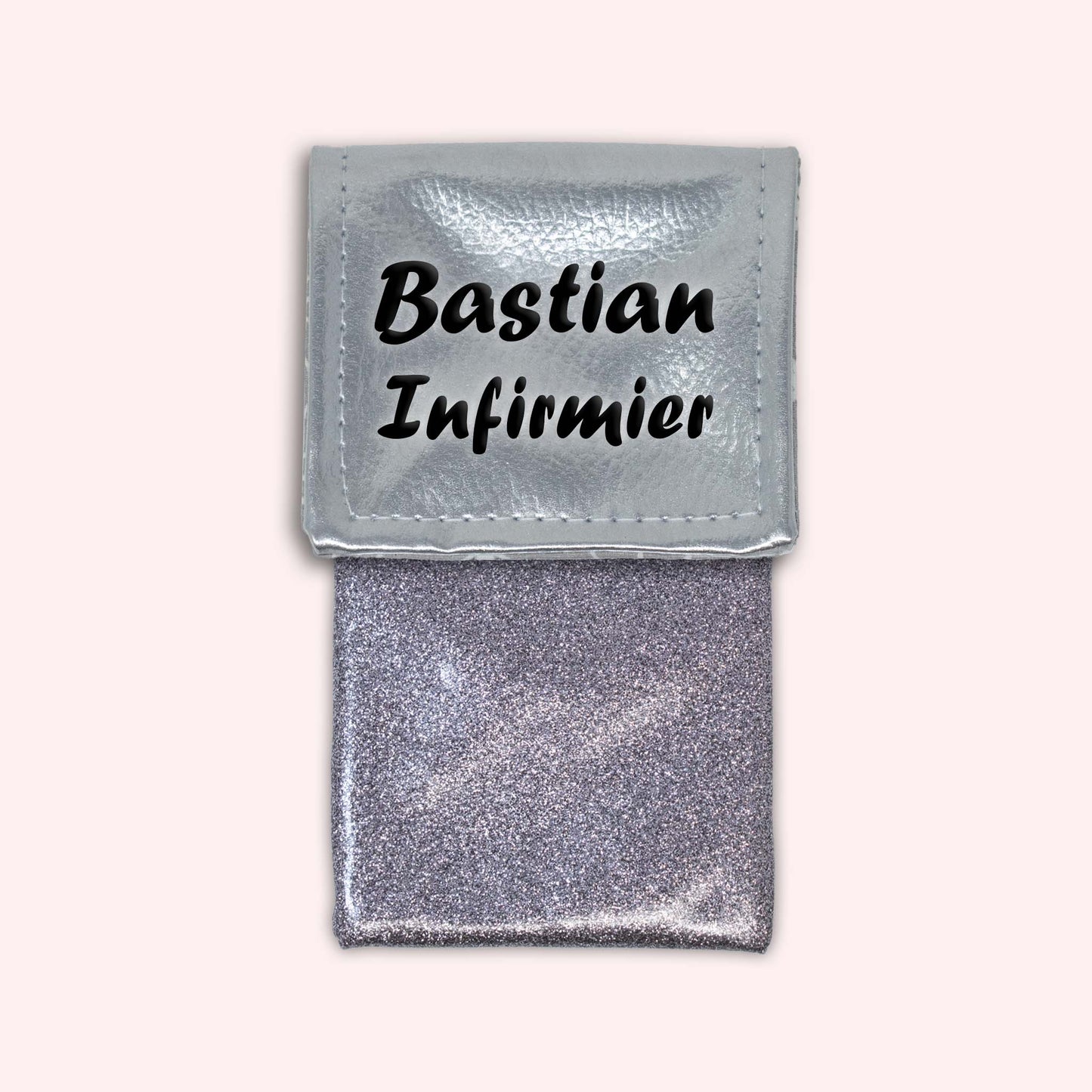 Pochette aimantée Argent métallisé