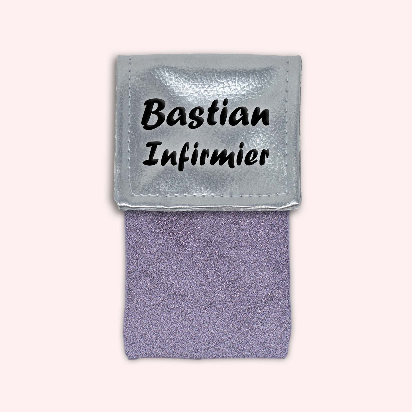 Pochette aimantée Argent métallisé