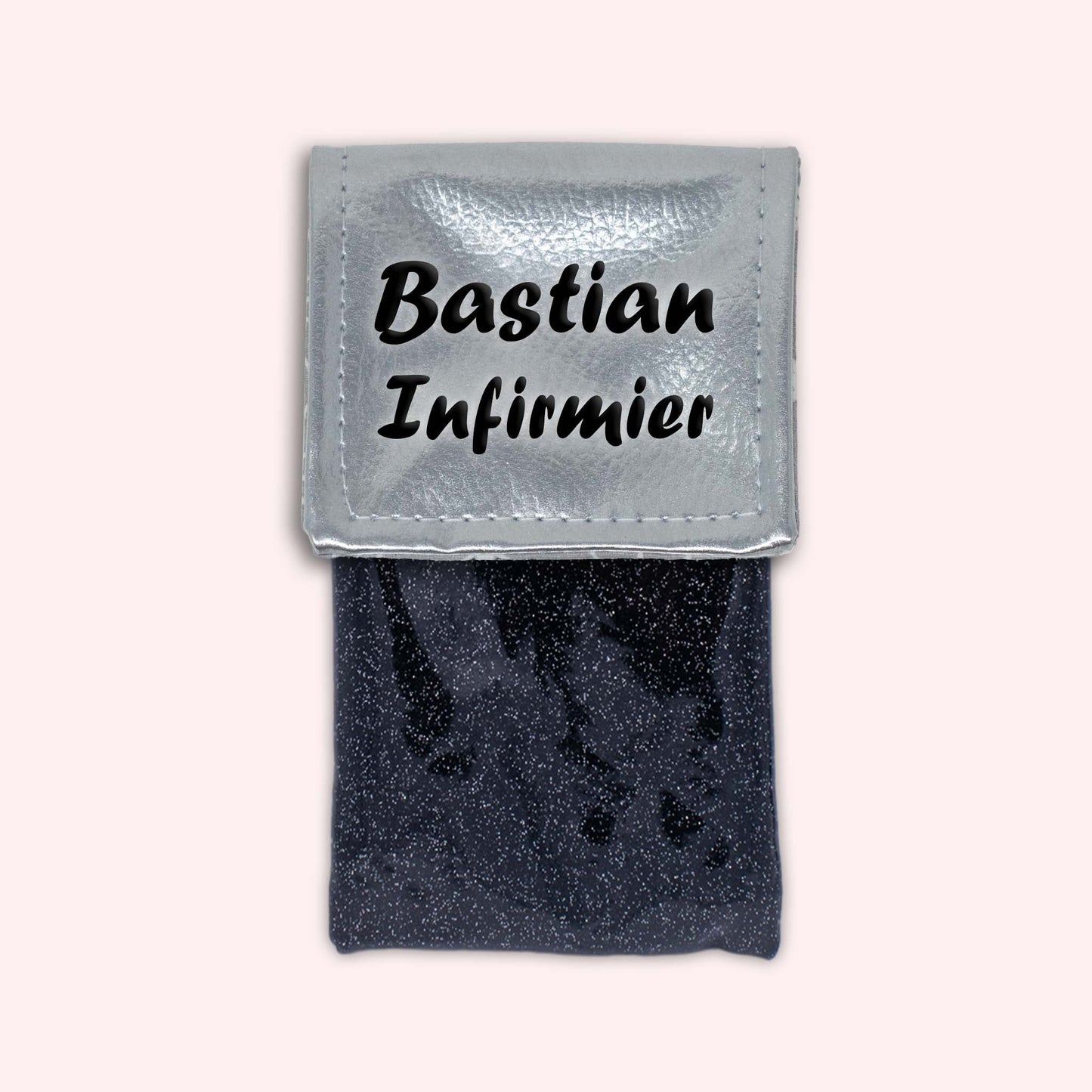 Pochette aimantée Argent métallisé