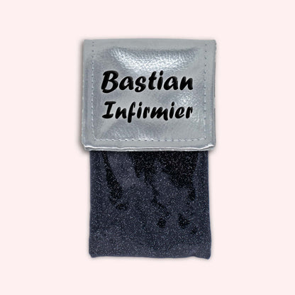 Pochette aimantée Argent métallisé
