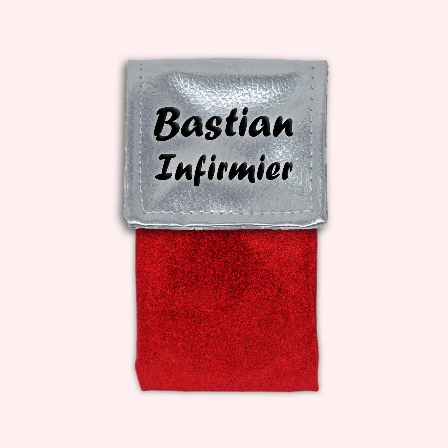 Pochette aimantée Argent métallisé