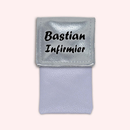 Pochette aimantée Argent métallisé