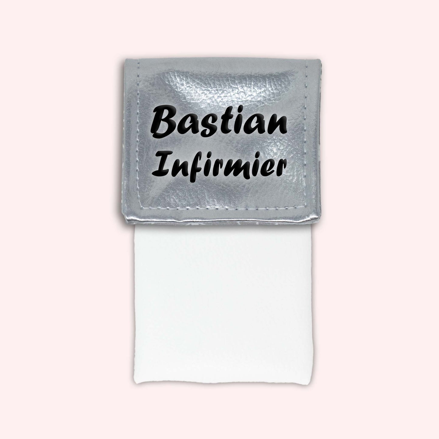 Metallic Silver Magnetic Pouch