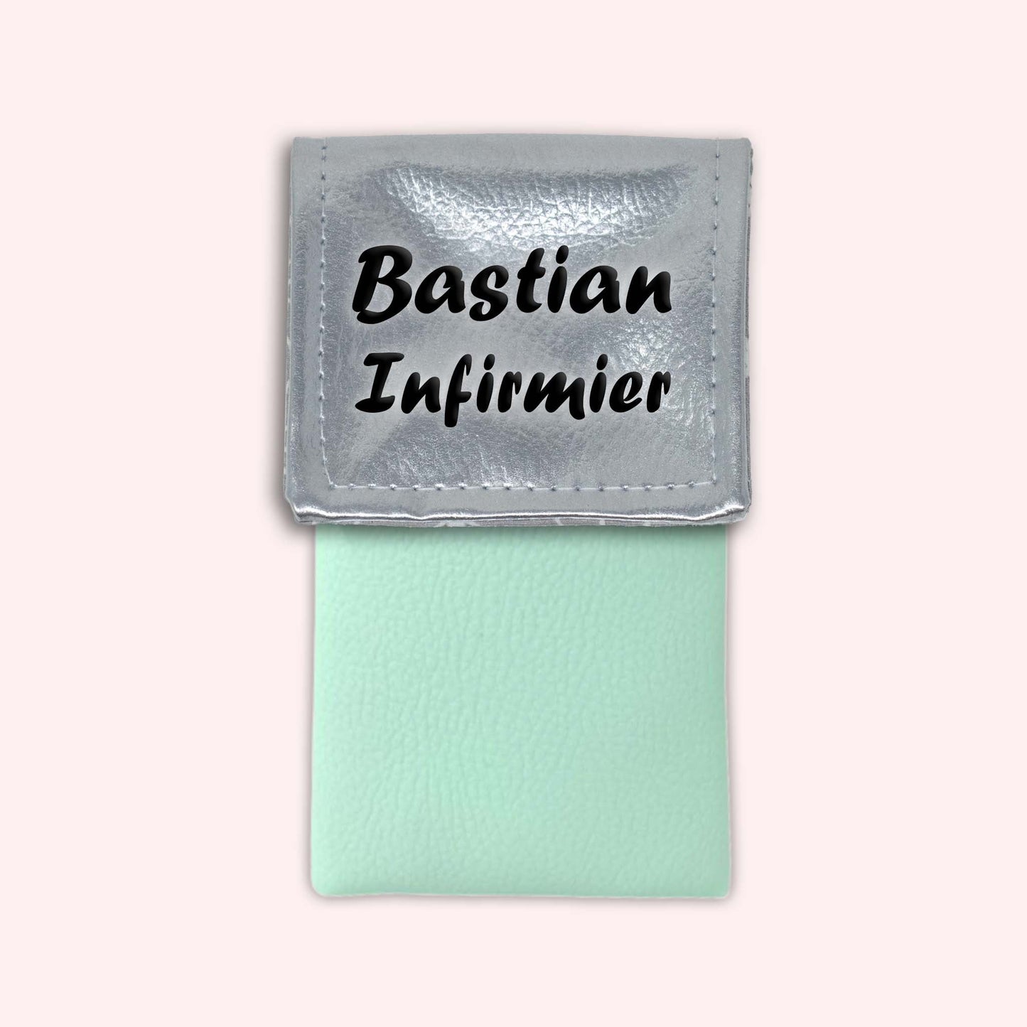 Pochette aimantée Argent métallisé
