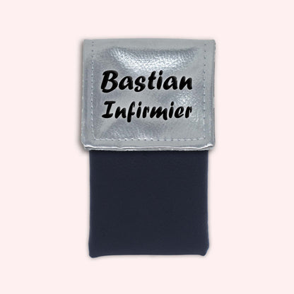 Pochette aimantée Argent métallisé