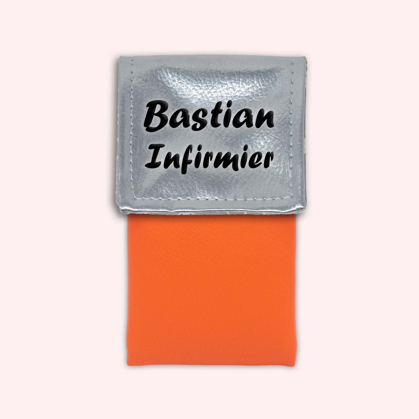 Pochette aimantée Argent métallisé