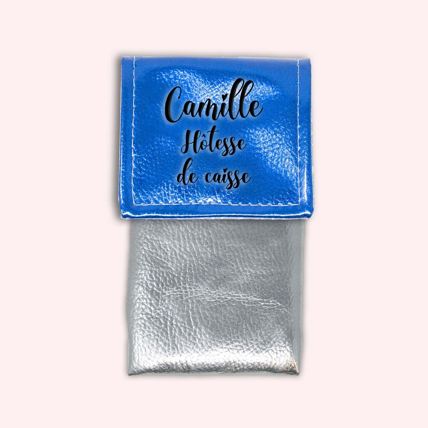 Metallic Blue Magnetic Pouch