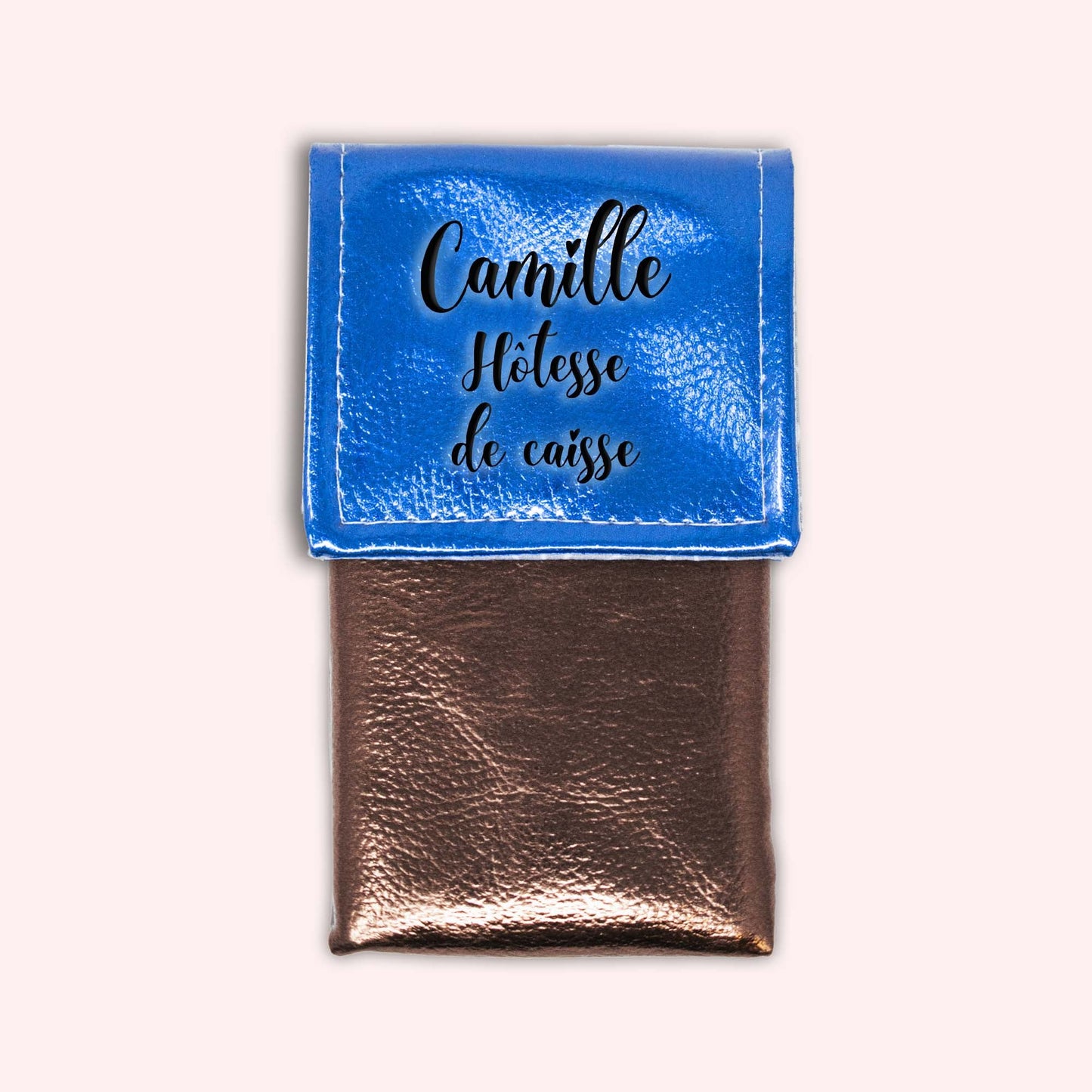 Metallic Blue Magnetic Pouch