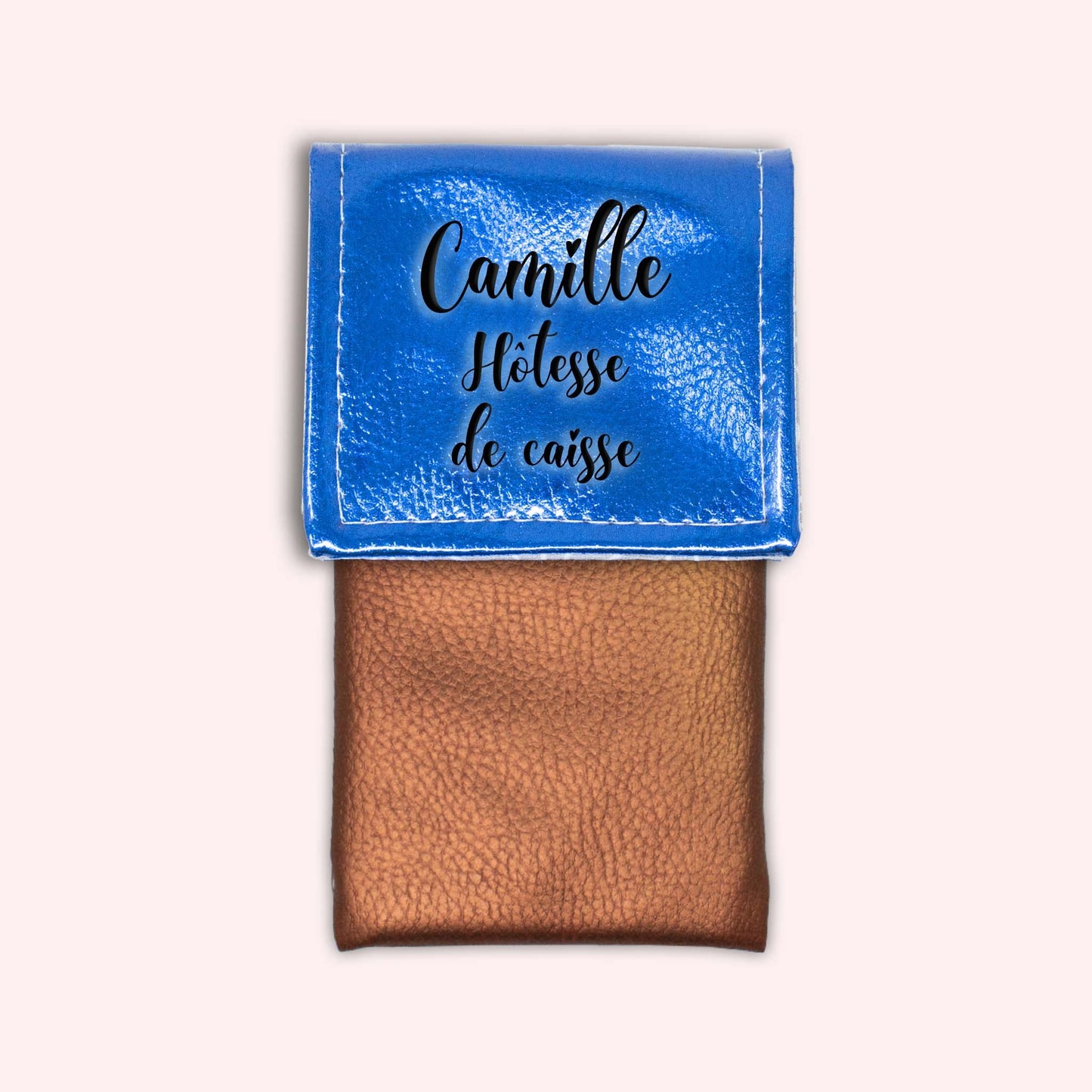 Metallic Blue Magnetic Pouch