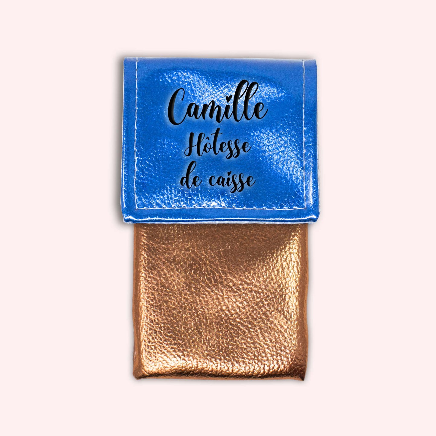 Metallic Blue Magnetic Pouch