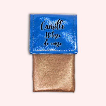 Metallic Blue Magnetic Pouch