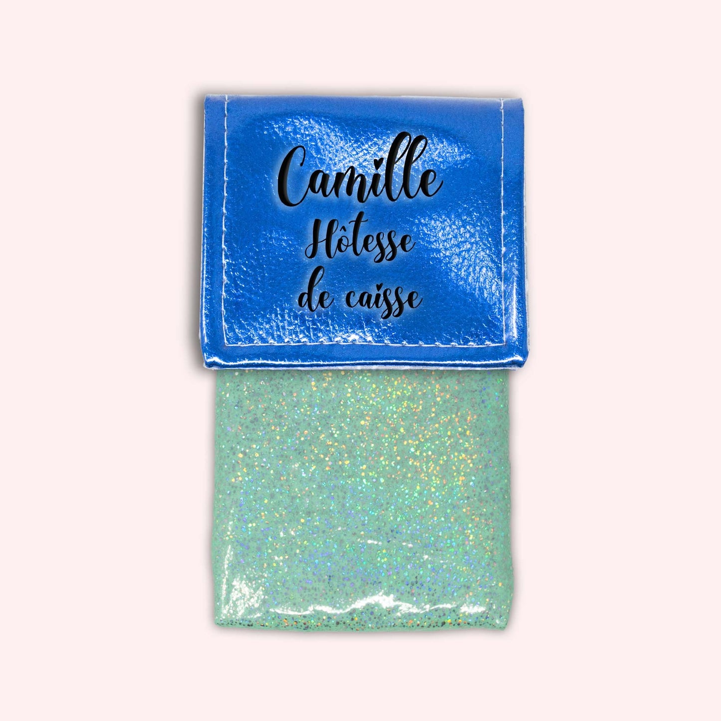 Metallic Blue Magnetic Pouch