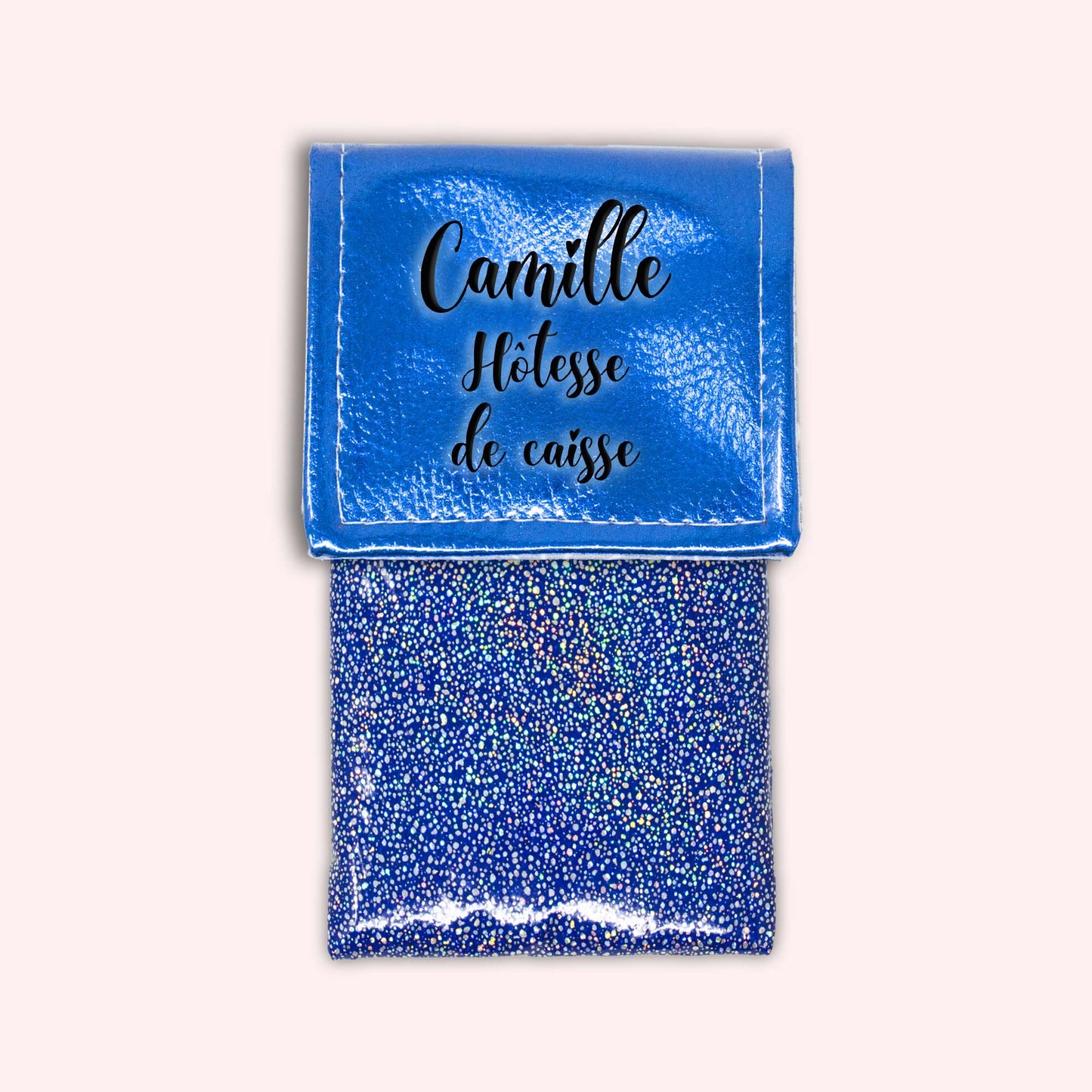 Metallic Blue Magnetic Pouch