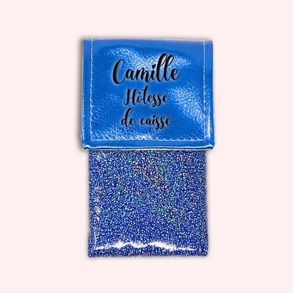 Metallic Blue Magnetic Pouch