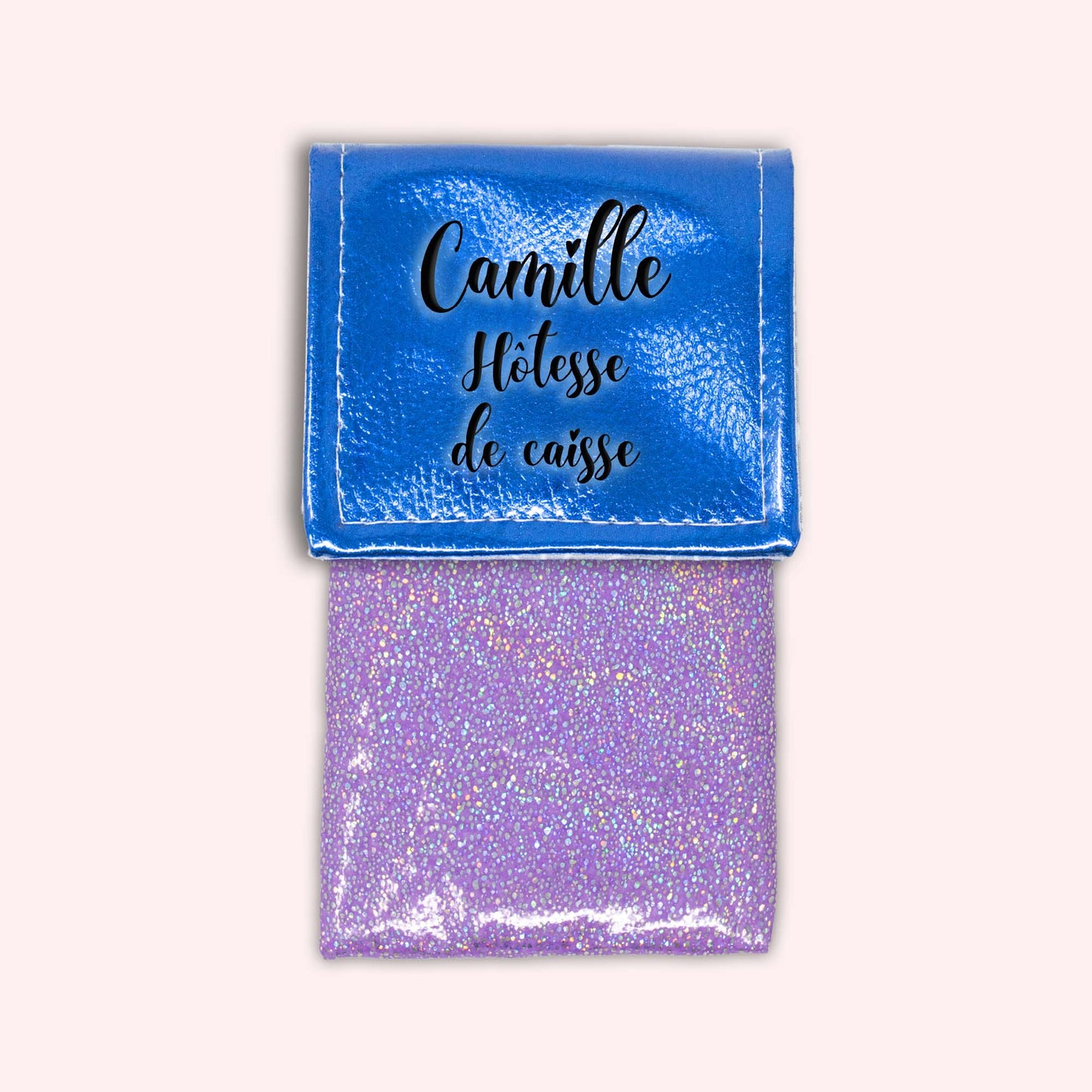 Metallic Blue Magnetic Pouch
