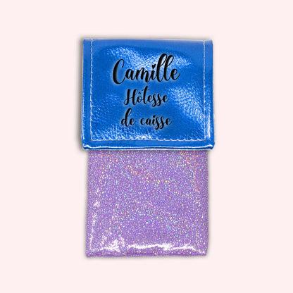 Metallic Blue Magnetic Pouch