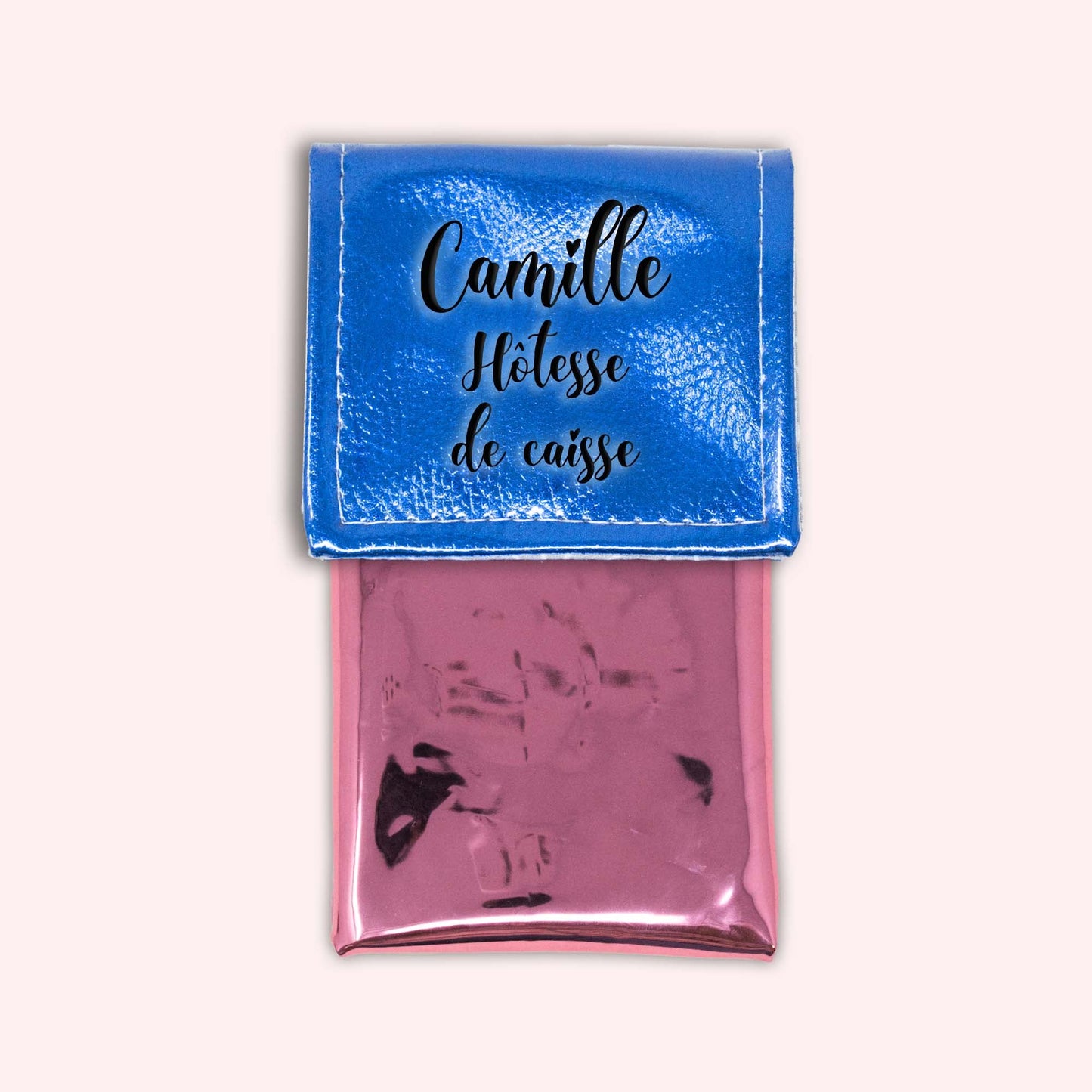 Metallic Blue Magnetic Pouch
