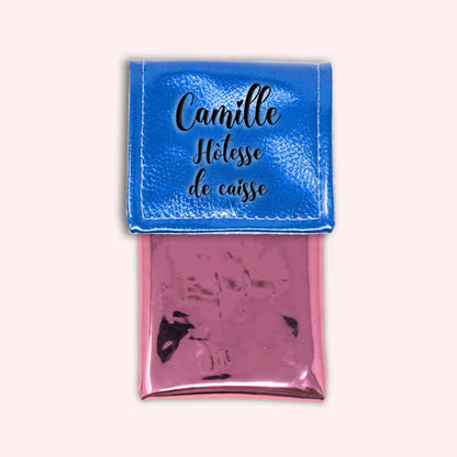 Metallic Blue Magnetic Pouch