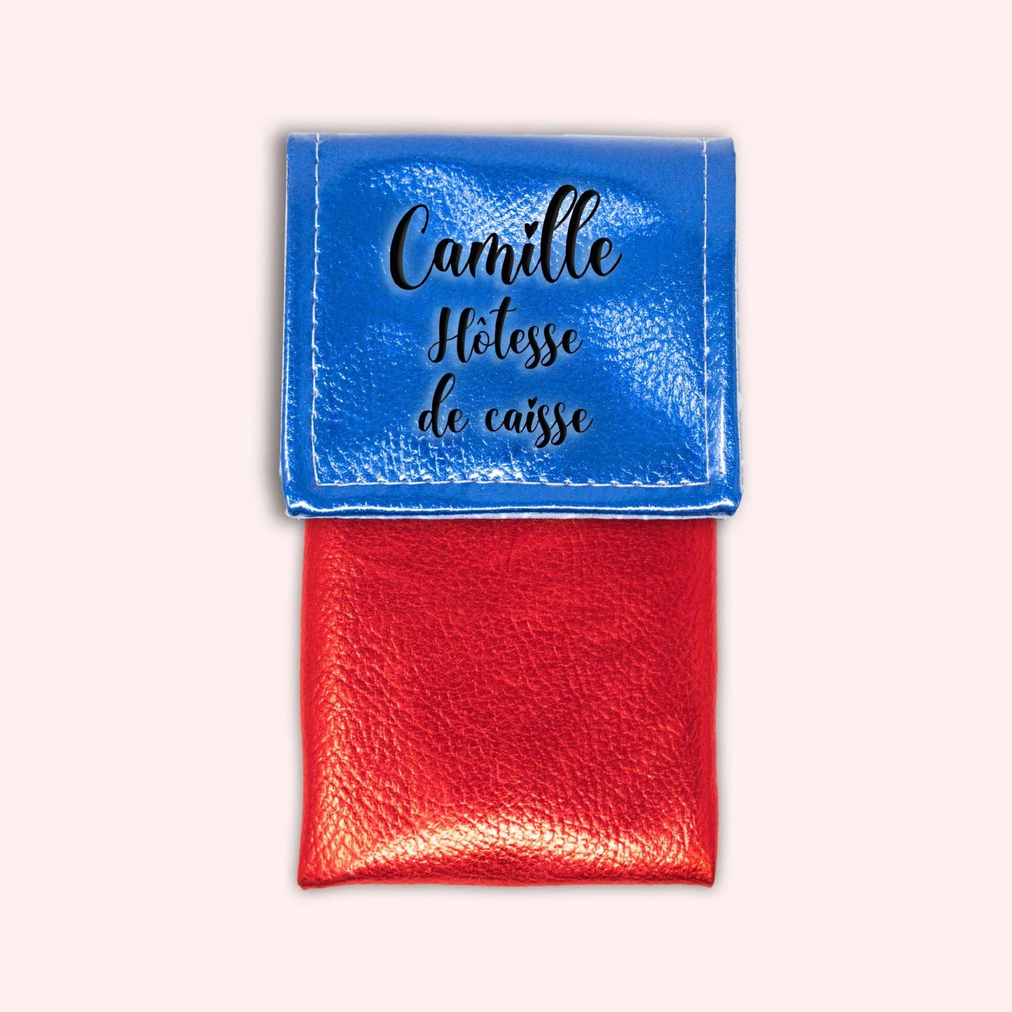 Metallic Blue Magnetic Pouch
