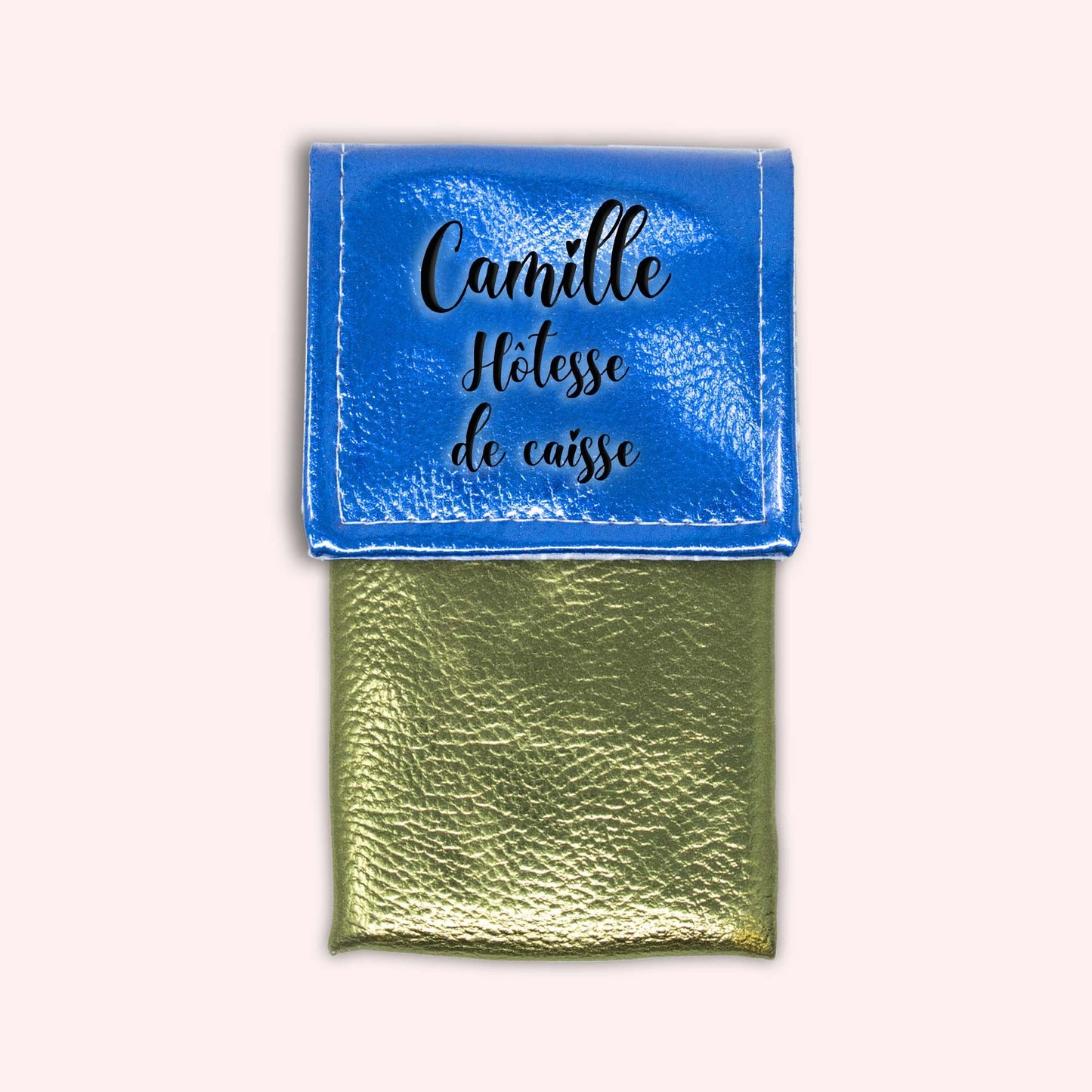 Metallic Blue Magnetic Pouch