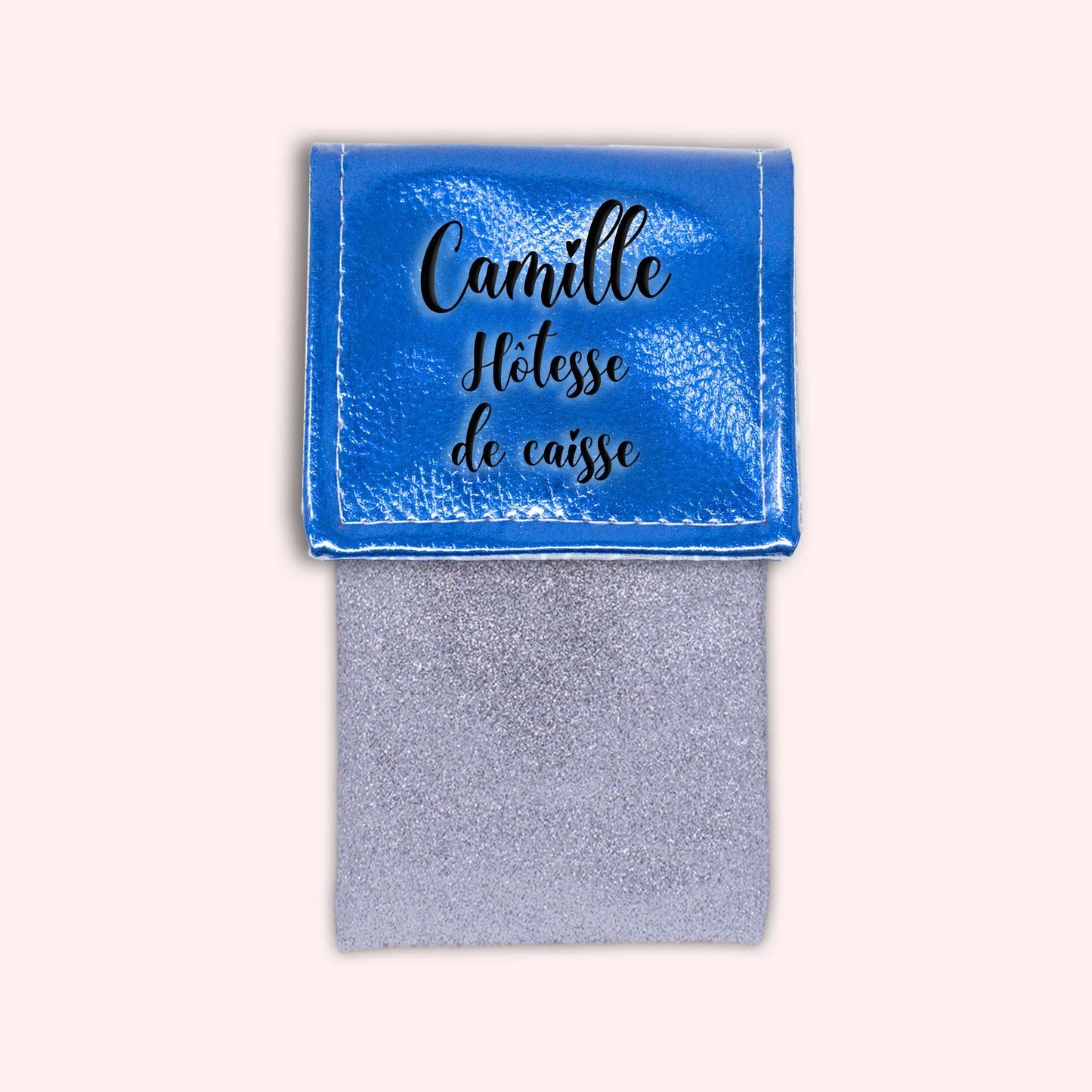 Metallic Blue Magnetic Pouch