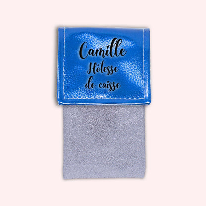 Metallic Blue Magnetic Pouch
