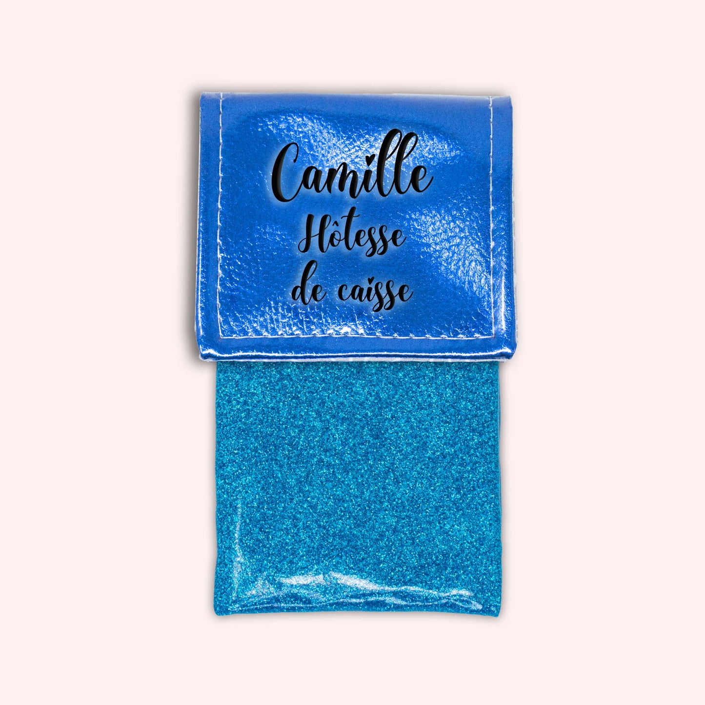 Metallic Blue Magnetic Pouch