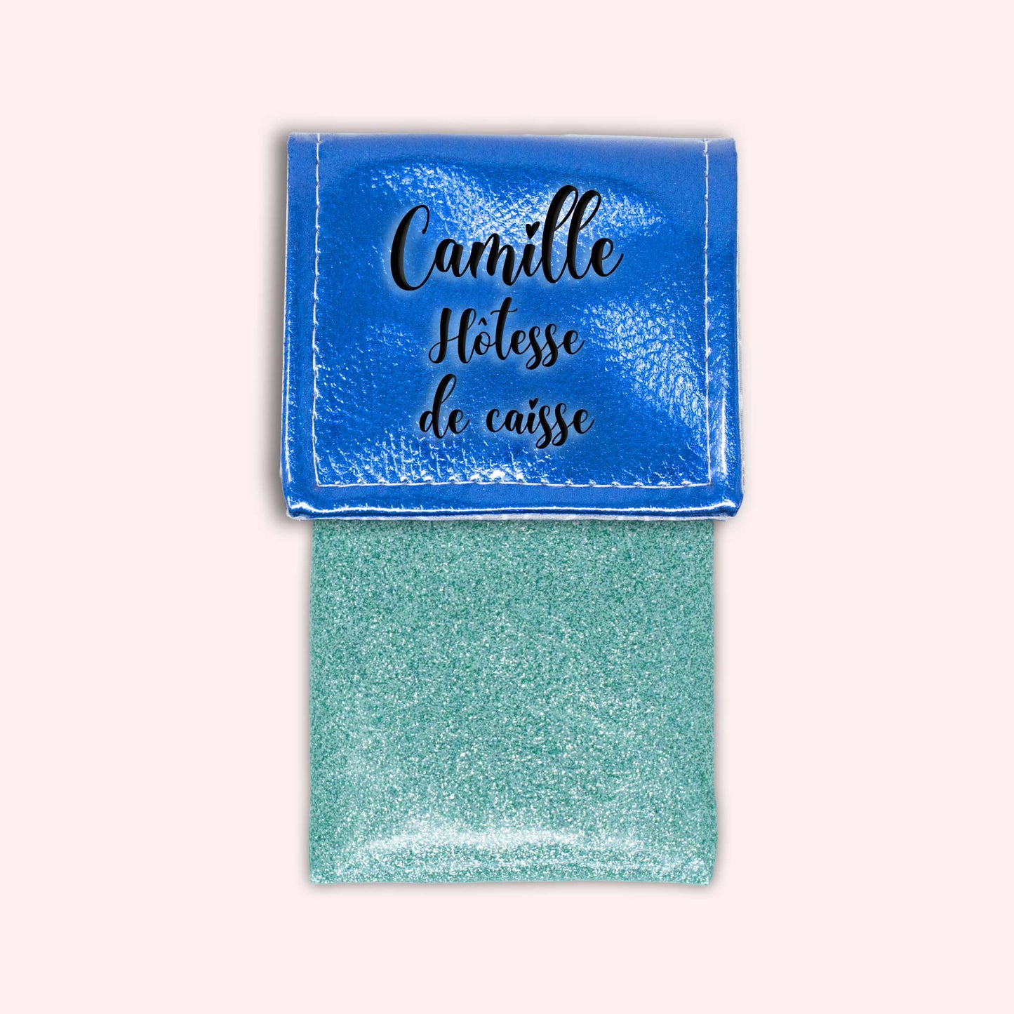 Metallic Blue Magnetic Pouch