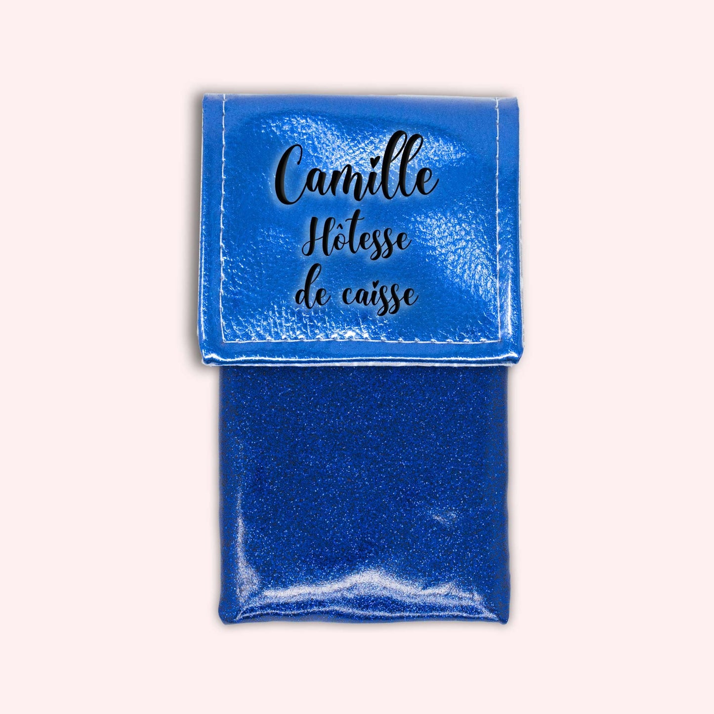 Metallic Blue Magnetic Pouch