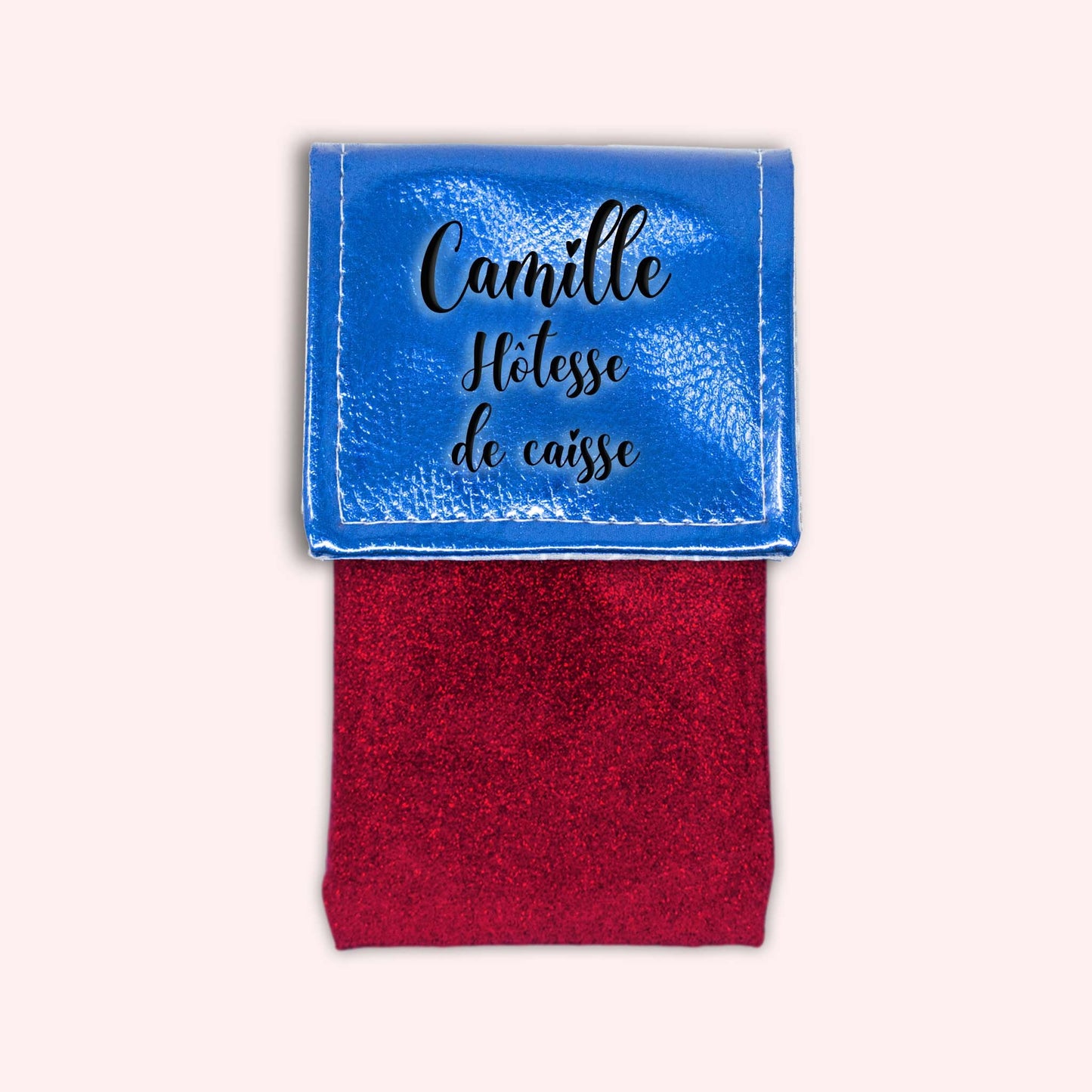 Metallic Blue Magnetic Pouch