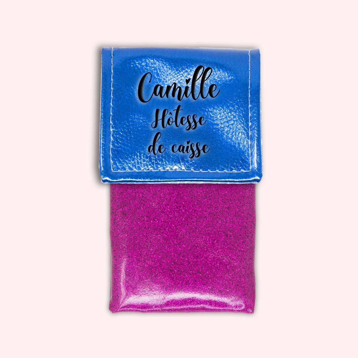 Metallic Blue Magnetic Pouch