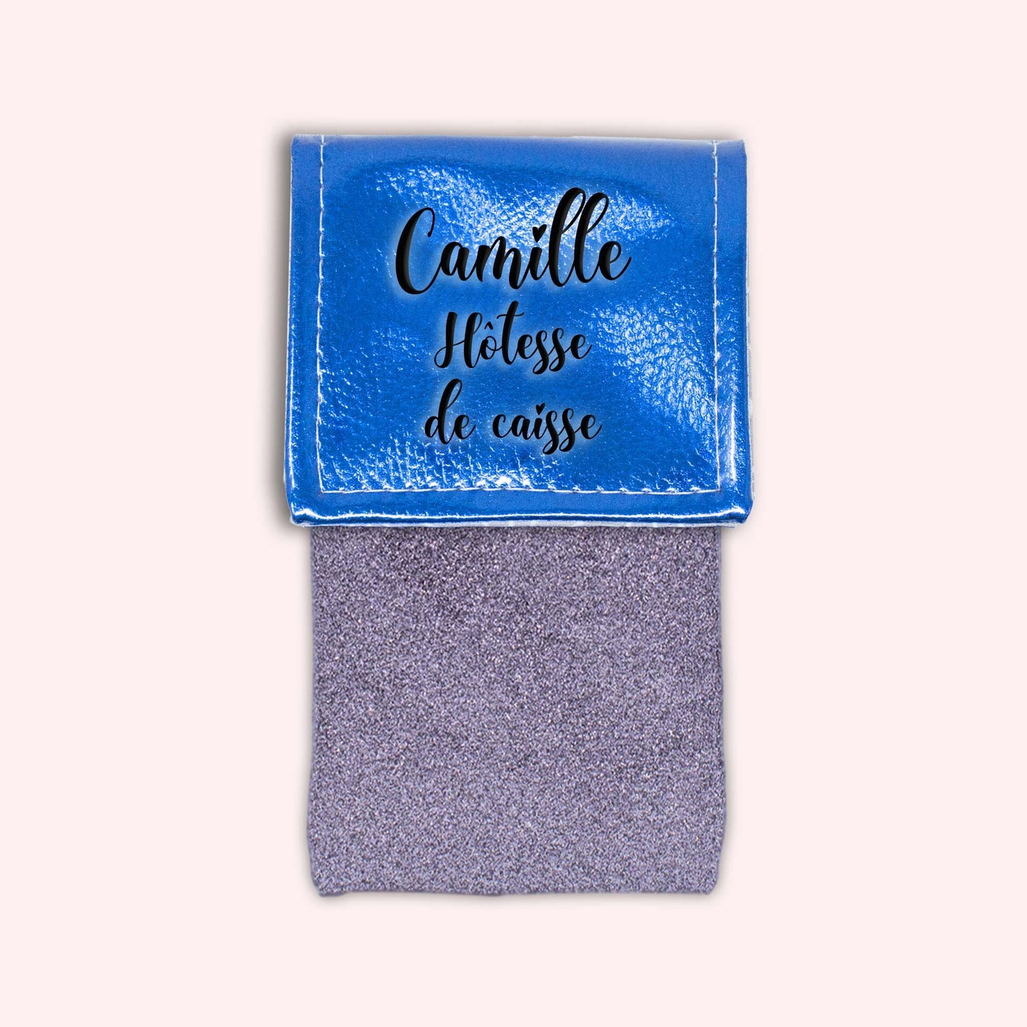 Metallic Blue Magnetic Pouch