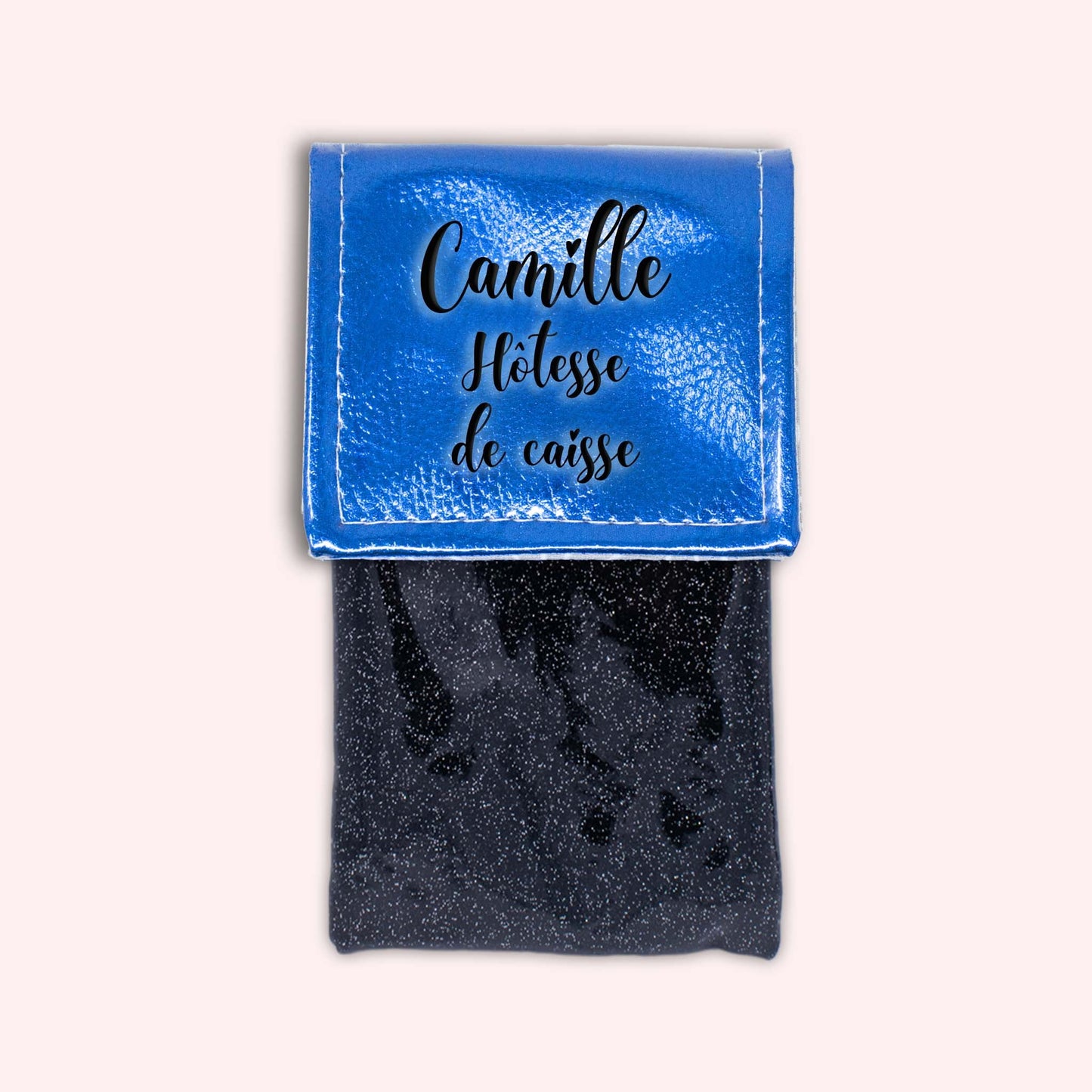 Metallic Blue Magnetic Pouch