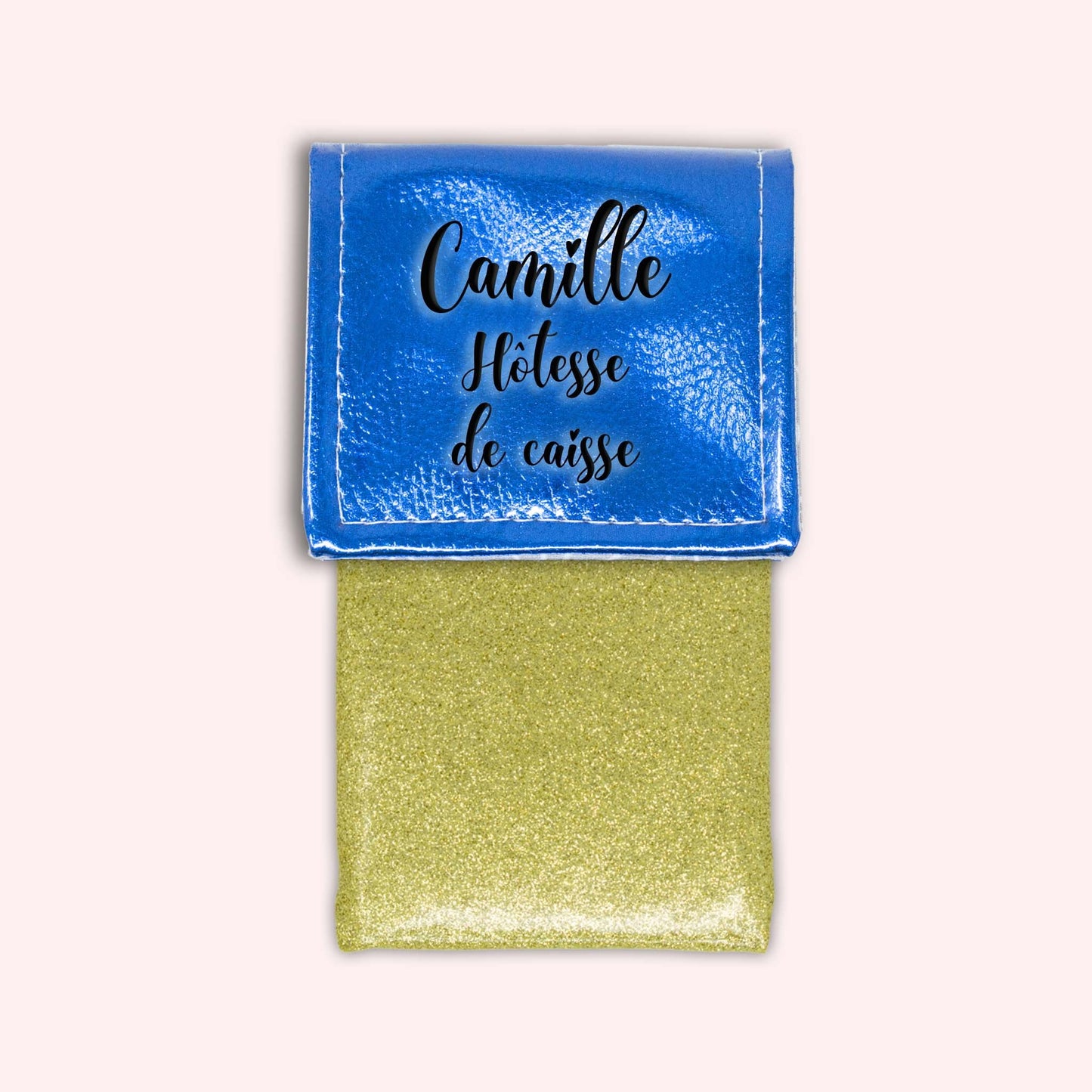 Metallic Blue Magnetic Pouch