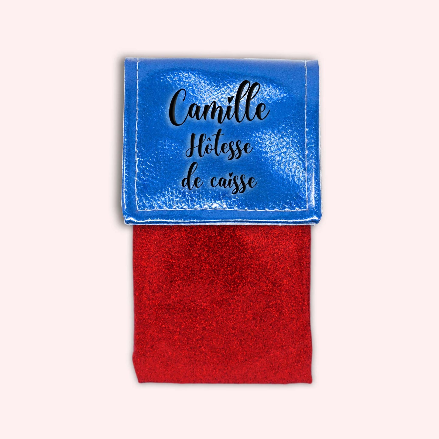 Metallic Blue Magnetic Pouch