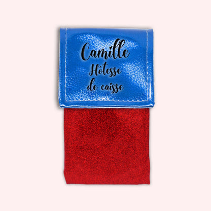 Metallic Blue Magnetic Pouch