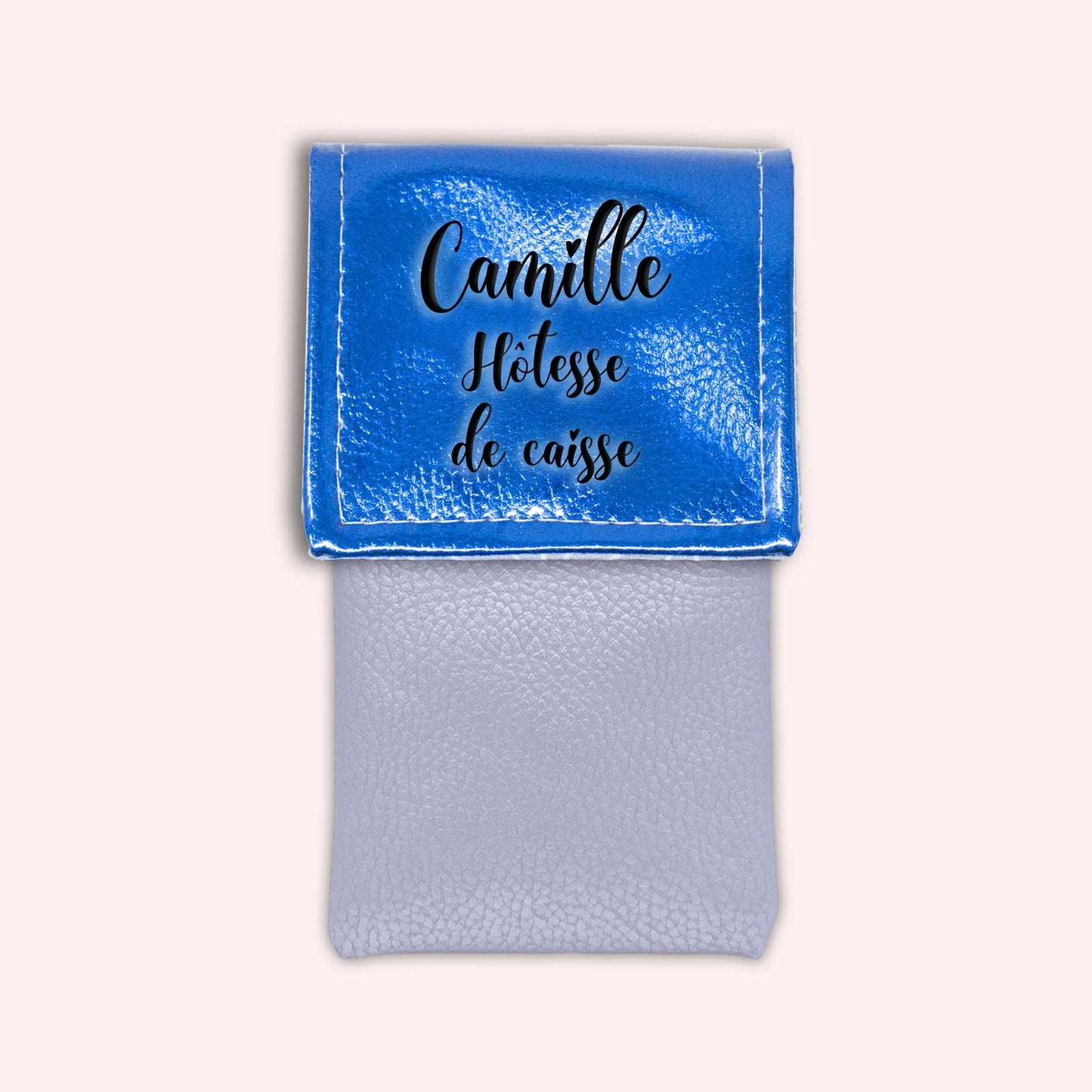 Metallic Blue Magnetic Pouch
