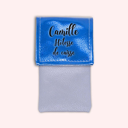 Metallic Blue Magnetic Pouch