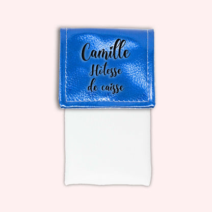 Metallic Blue Magnetic Pouch