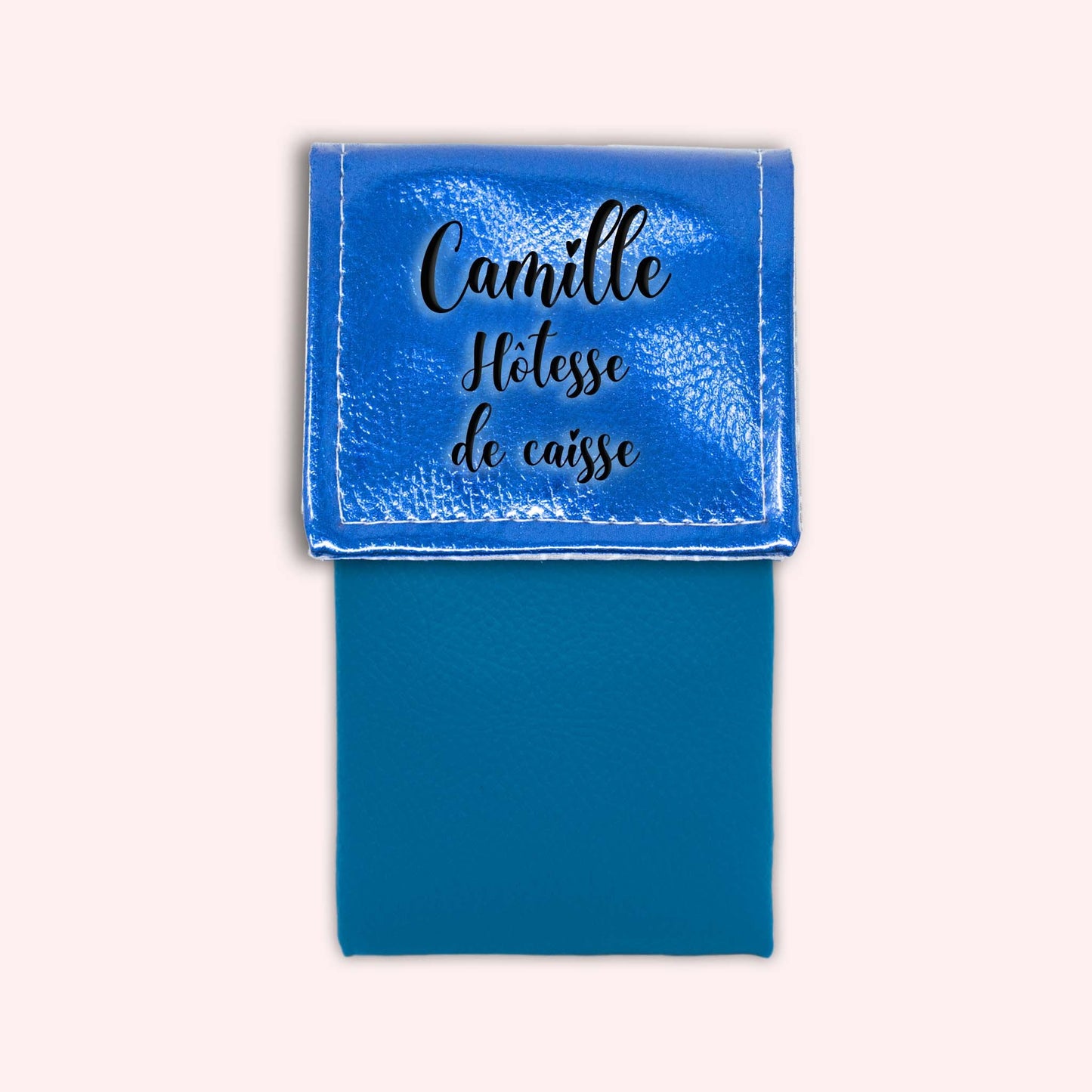 Metallic Blue Magnetic Pouch