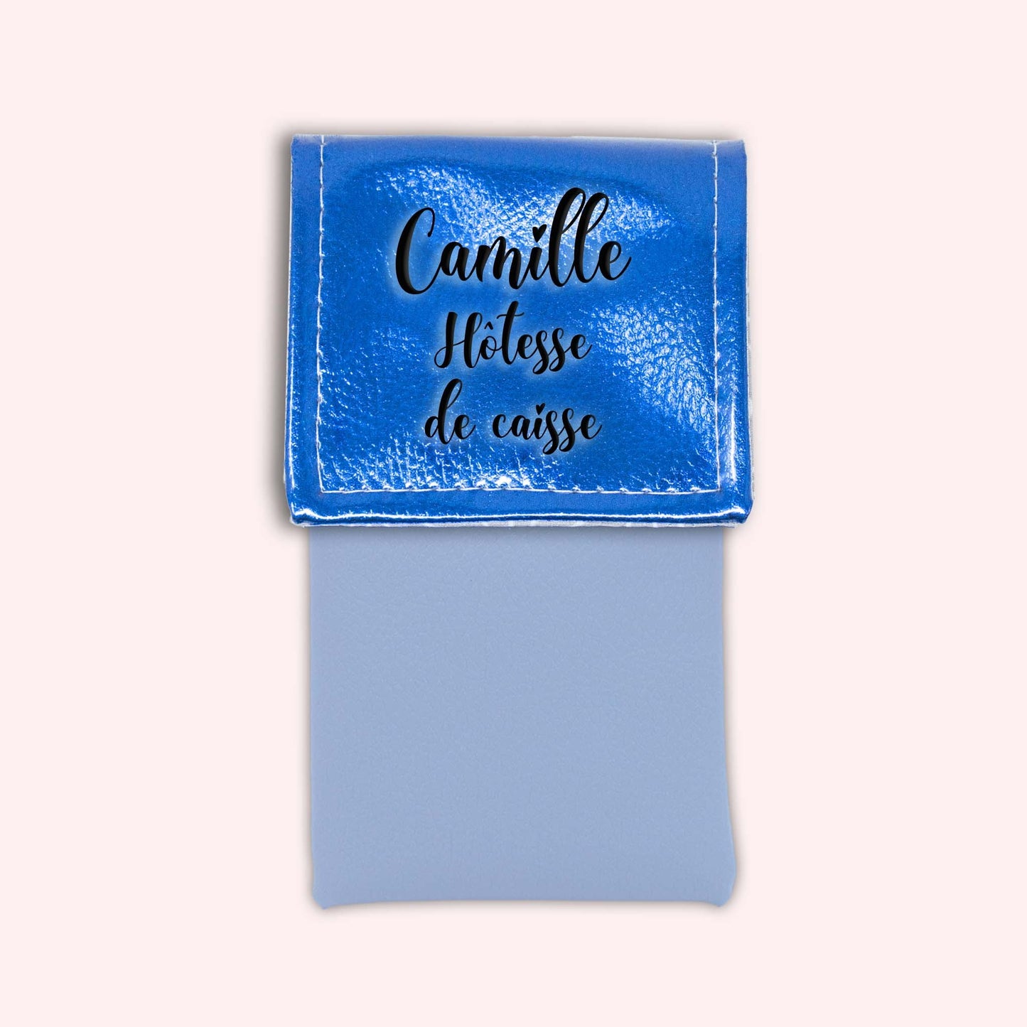 Metallic Blue Magnetic Pouch