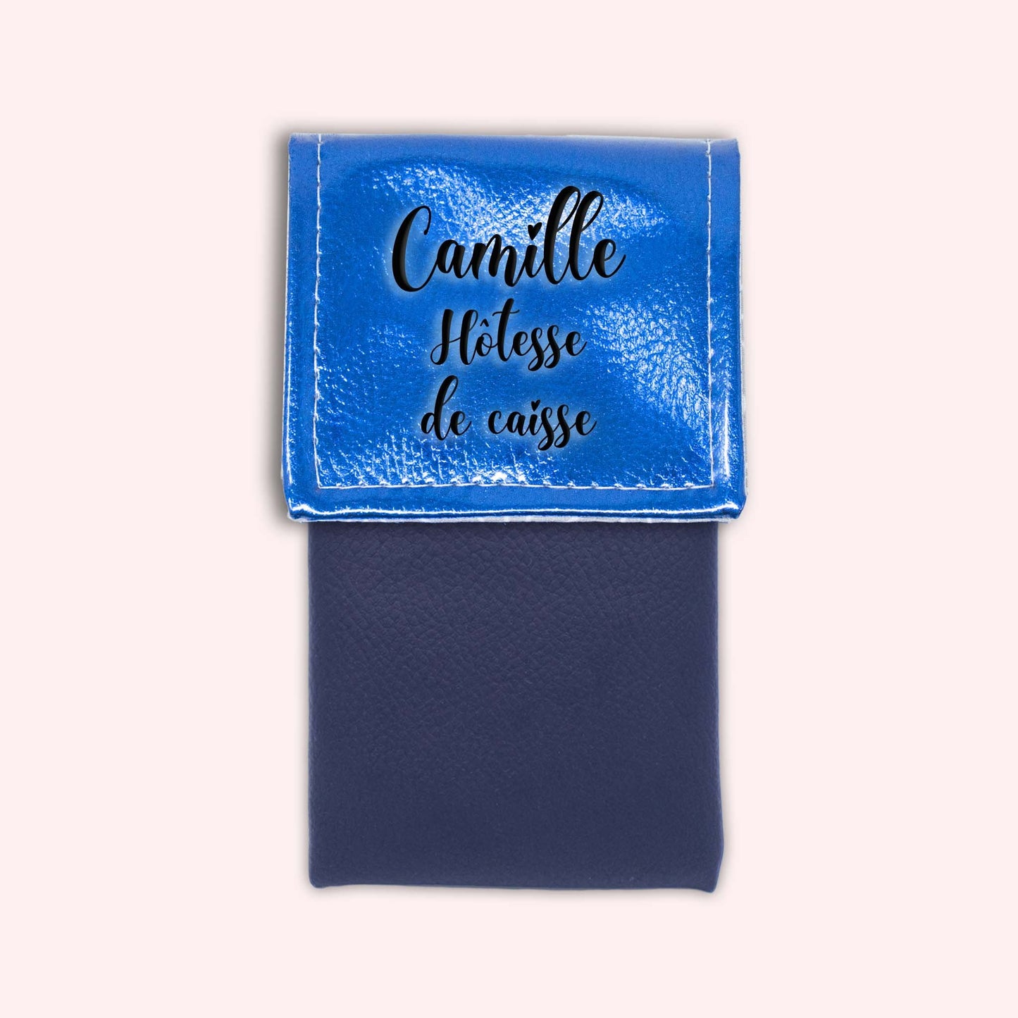 Metallic Blue Magnetic Pouch